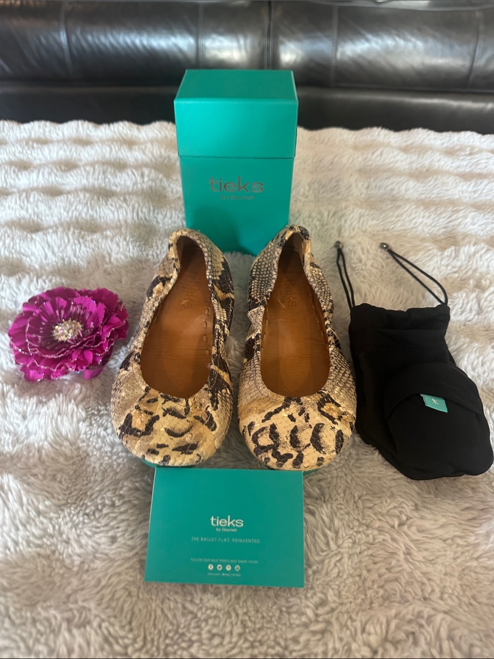 Tieks by Gavrieli Sand Snake Ballet Flats Women’s Size 6